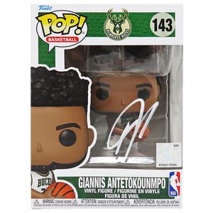 Schwartz Sports Giannis Antetokounmpo Signed Milwaukee Bucks NBA Funko Pop Doll #143ANTFUN201