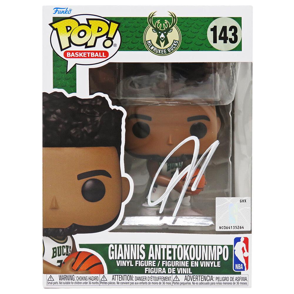 Schwartz Sports Giannis Antetokounmpo Signed Milwaukee Bucks NBA Funko Pop Doll #143ANTFUN201