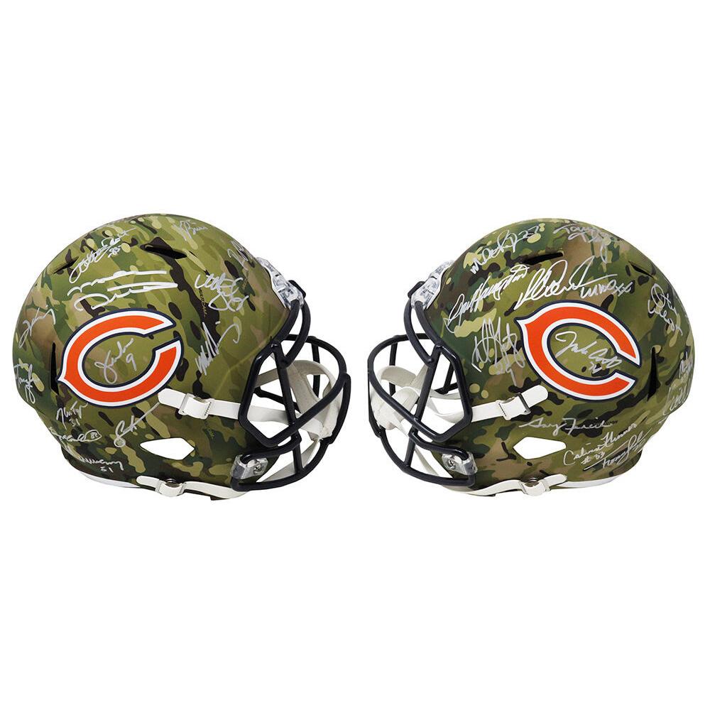 Schwartz Sports 1985 Bears Team Signed Chicago Bears CAMO Riddell Full Size Speed Replica Helmet LE/20 (28 Sigs)BEAREP325