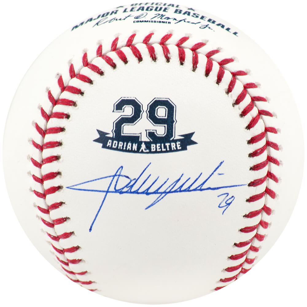 Schwartz Sports Adrian Beltre Signed Rawlings Retirement Logo MLB Baseball - (JSA)BELBSB110