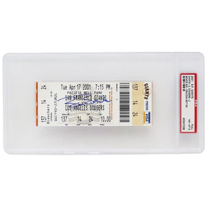 Schwartz Sports Barry Bonds Signed San Francisco Giants vs Los Angeles Dodgers April 17, 2001 Ticket Stub (Bonds' 500th HR Game) - (PSA / NM-MT 8)BONTIC100