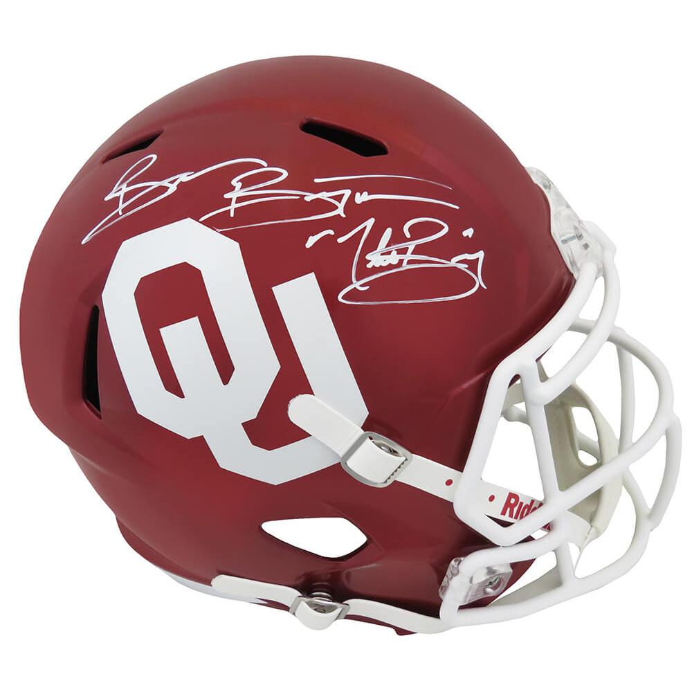 Schwartz Sports Brian Bosworth Signed Oklahoma Sooners Riddell Full Size Speed Replica Helmet w/The BozBOSREP312