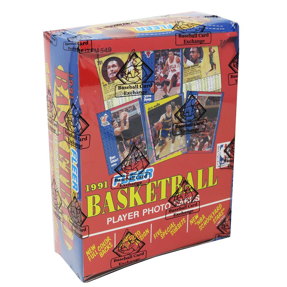Schwartz Sports 1991-92 Fleer Basketball Unopened Rack Box BBCE Wrapped From A Sealed Case (FASC) - 24 PacksBX291FRE1
