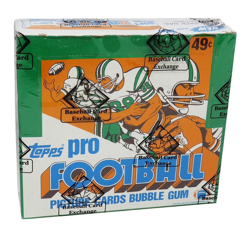 Schwartz Sports 1981 Topps Football Unopened Cello Box BBCE Sealed Wrapped - 24 Packs (Montana RC Top Of 1 Pack)BX381TCEM