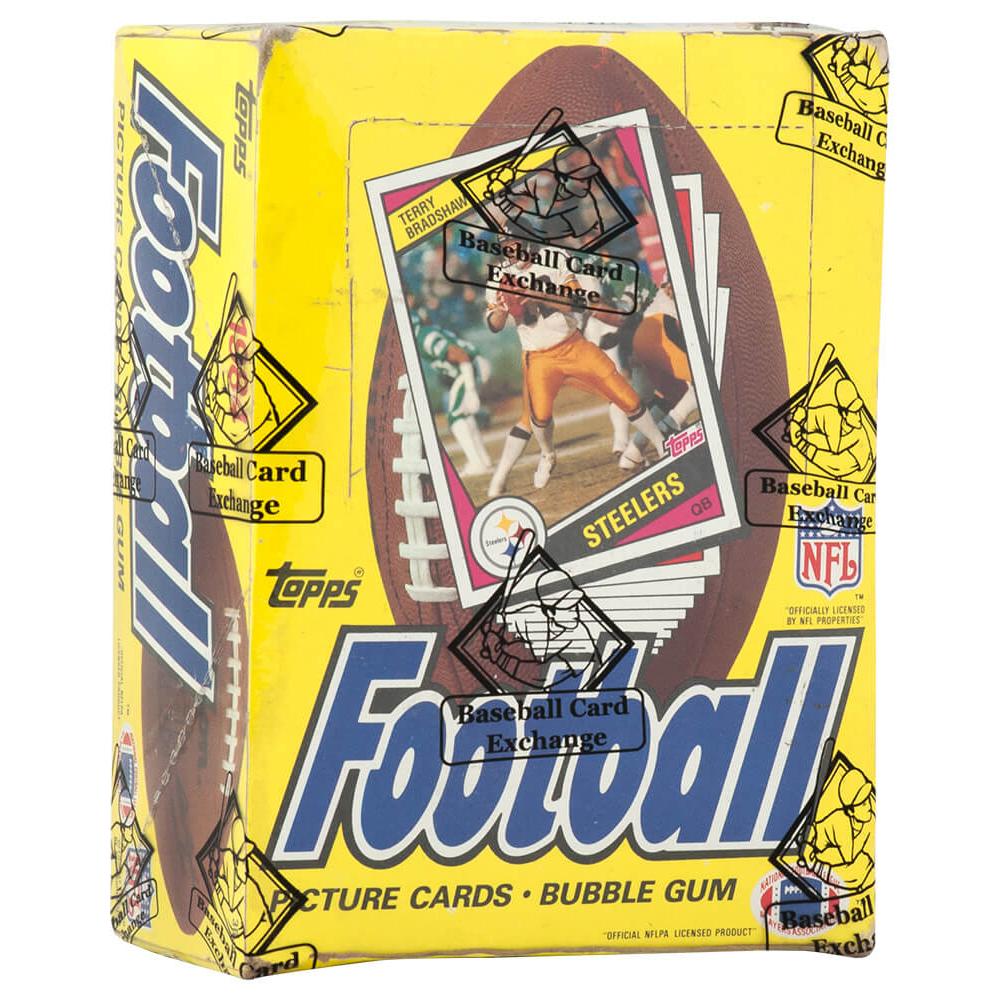 Schwartz Sports 1984 Topps Football Unopened Wax Box BBCE Sealed Wrapped - 36 Packs (Non X-Out) (B)BX384TWEB