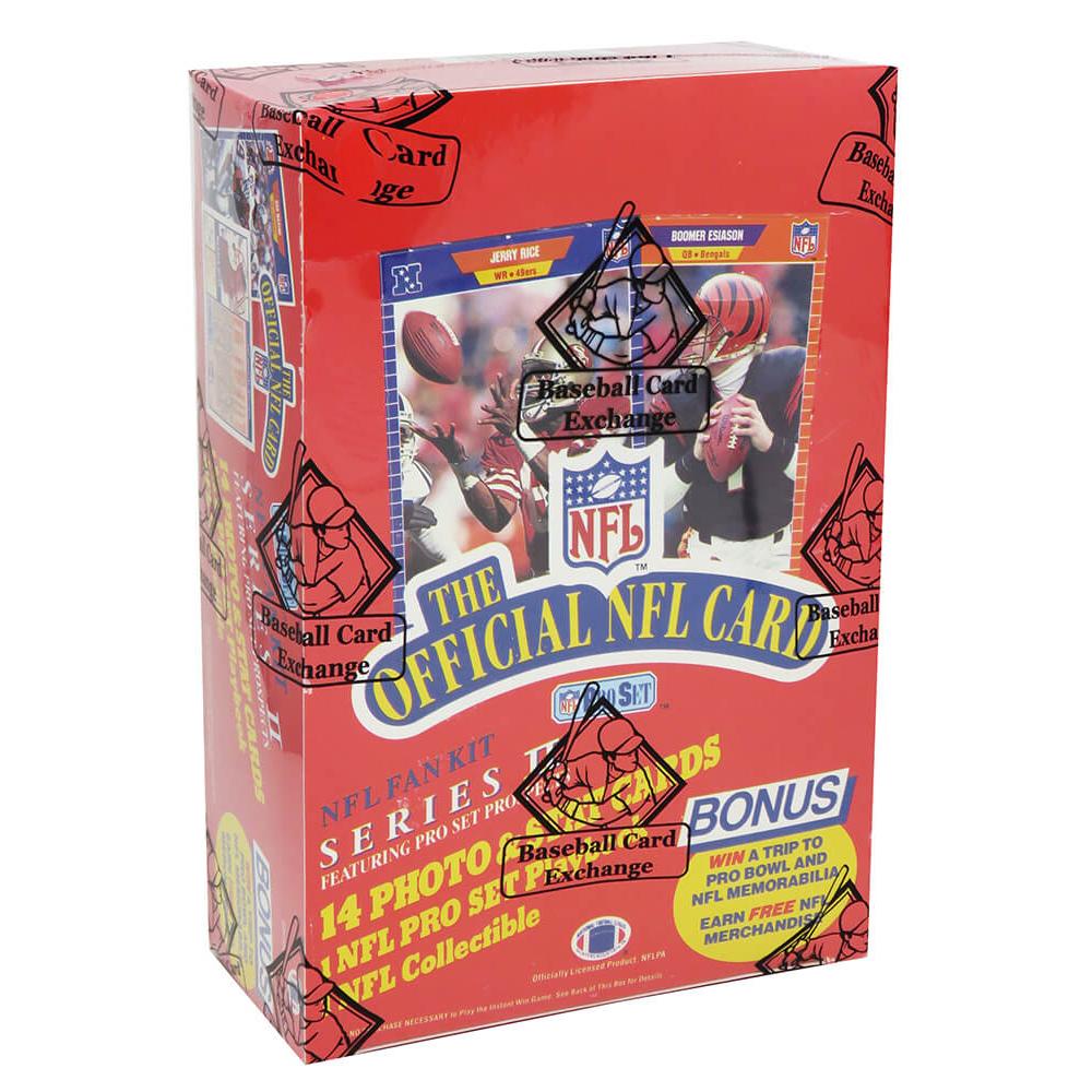 Schwartz Sports 1989 Pro Set Series 2 Football Unopened Wax Box BBCE Wrapped (FASC) - 36 Packs (Sanders, Aikman RC??)BX389PWE2