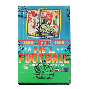 Schwartz Sports 1989 Score Football Unopened Wax Box BBCE Sealed Wrapped - 36 PacksBX389SWE1