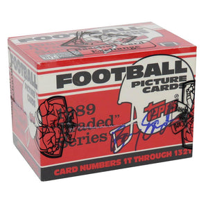 Schwartz Sports 1989 Topps Traded Football Factory Set BBCE Wrapped (Barry Sanders Signed Box)BX389TTES