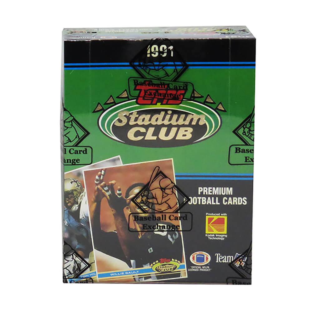 Schwartz Sports 1991 Topps Stadium Club Football Unopened Box BBCE Wrapped From A Sealed Case (FASC)BX391CWE1