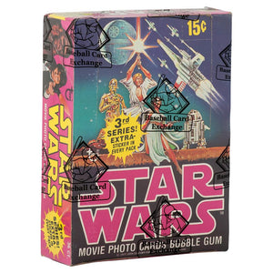 Schwartz Sports 1977 Topps Star Wars Series 3 Unopened Wax Box BBCE Sealed Wrapped - 36 PacksBX577TSW3