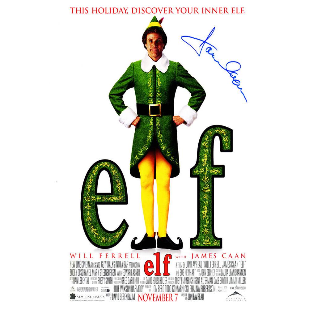 Schwartz Sports James Caan Signed 'Elf' 11x17 Movie PosterCAAPST509