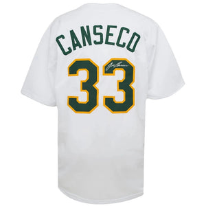 Schwartz Sports Jose Canseco Signed White Custom Baseball Jersey CANJRY105