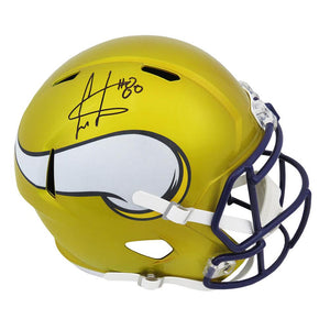 Schwartz Sports Cris Carter Signed Minnesota Vikings FLASH Riddell Full Size Speed Replica HelmetCARREP321