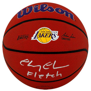 Schwartz Sports Chevy Chase Signed Los Angeles Lakers Logo Wilson NBA Basketball w/FletchCHABSK503
