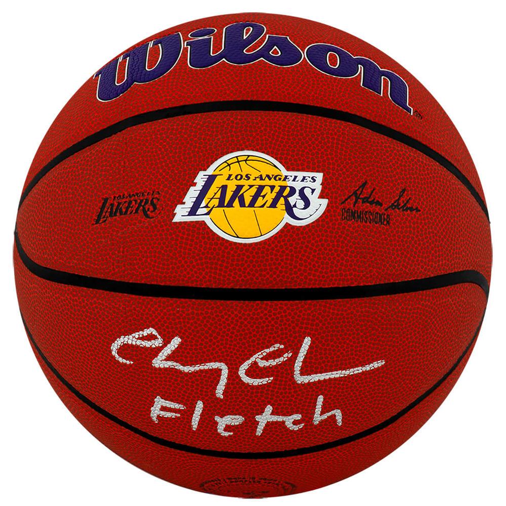 Schwartz Sports Chevy Chase Signed Los Angeles Lakers Logo Wilson NBA Basketball w/FletchCHABSK503