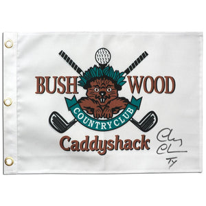 Schwartz Sports Chevy Chase Signed Caddyshack Bushwood 18x13 Golf Pin Flag w/TyCHAFLG512