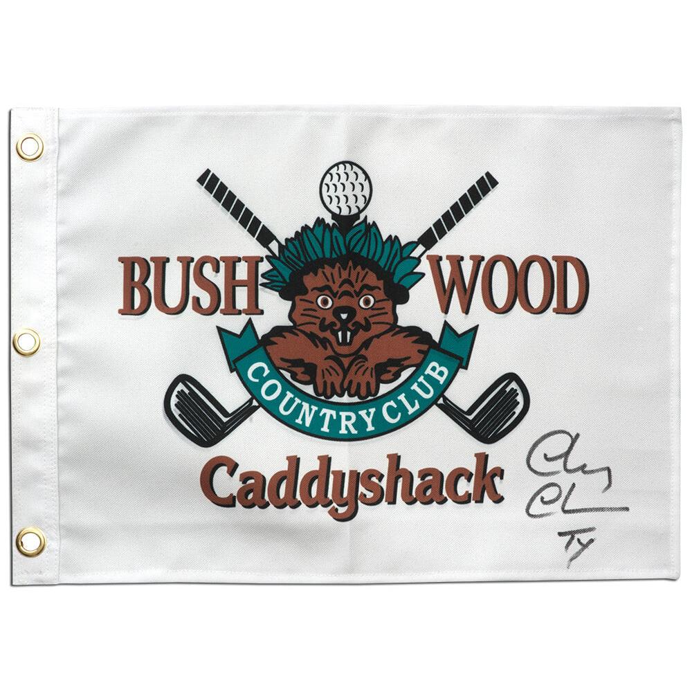 Schwartz Sports Chevy Chase Signed Caddyshack Bushwood 18x13 Golf Pin Flag w/TyCHAFLG512