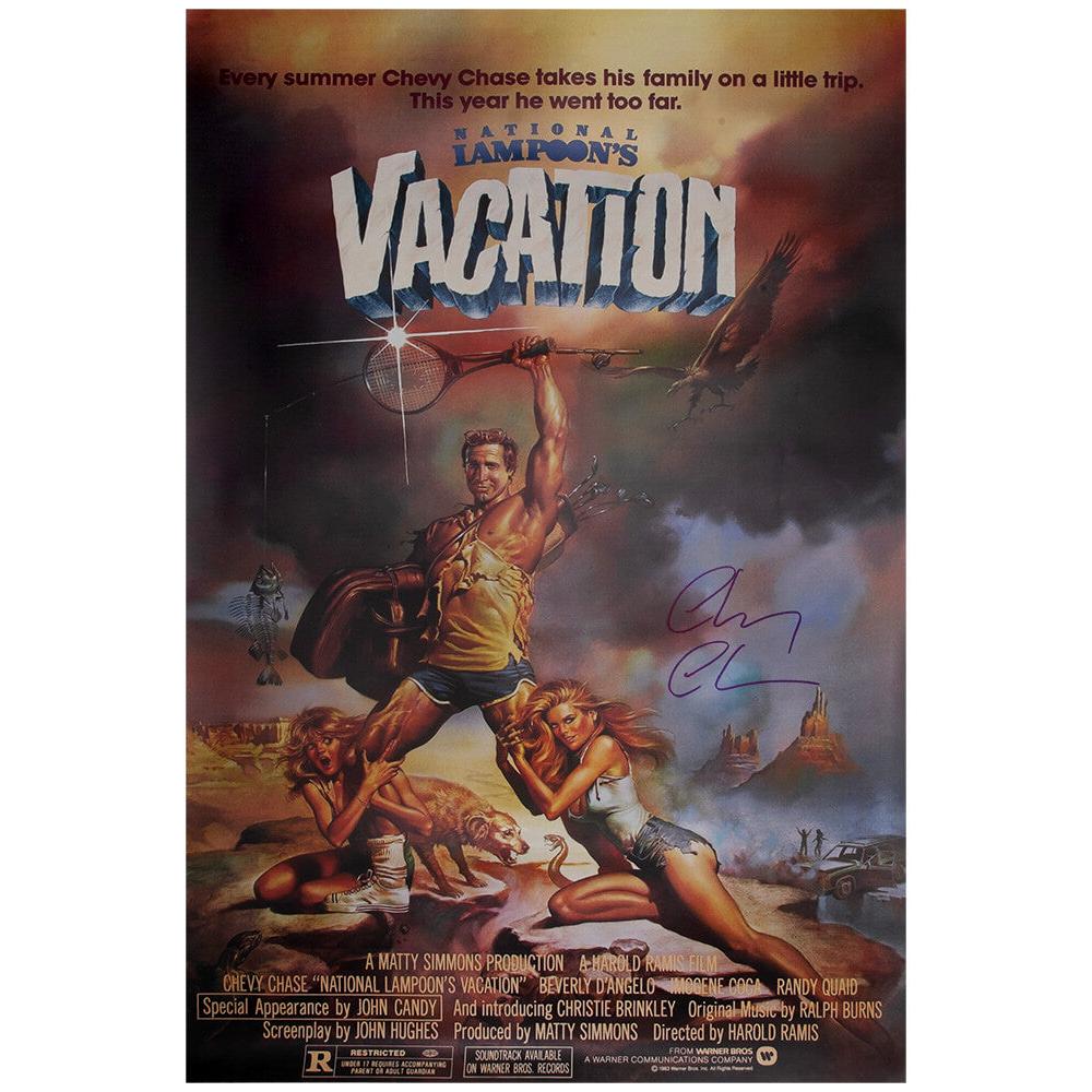 Schwartz Sports Chevy Chase Signed Caddyshack 27x40 Full Size Movie PosterCHAPST530