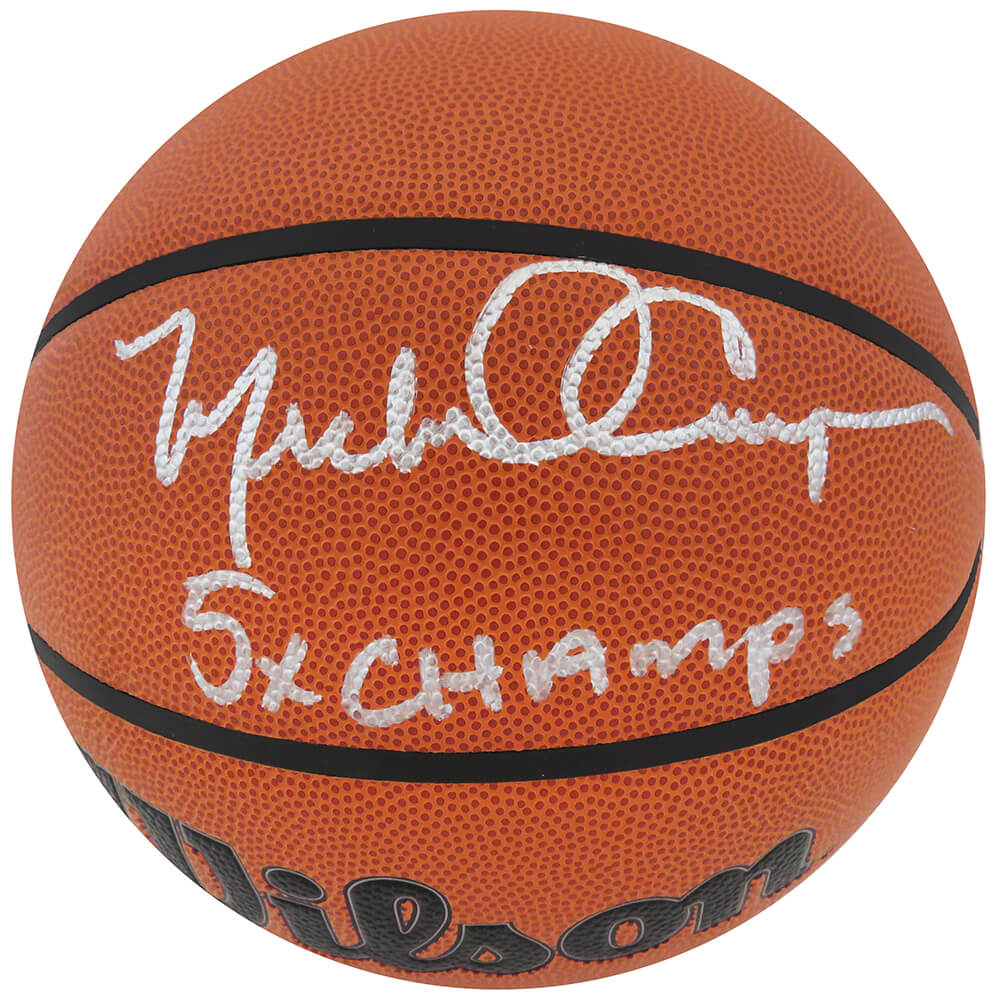 Schwartz Sports Michael Cooper Signed Wilson Indoor/Outdoor NBA Basketball w/5x Champs COOBSK202