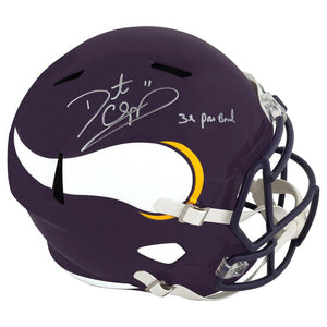 Schwartz Sports Daunte Culpepper Signed Minnesota Vikings Throwback Riddell Full Size Speed Replica Helmet w/3x Pro BowlCULREP308