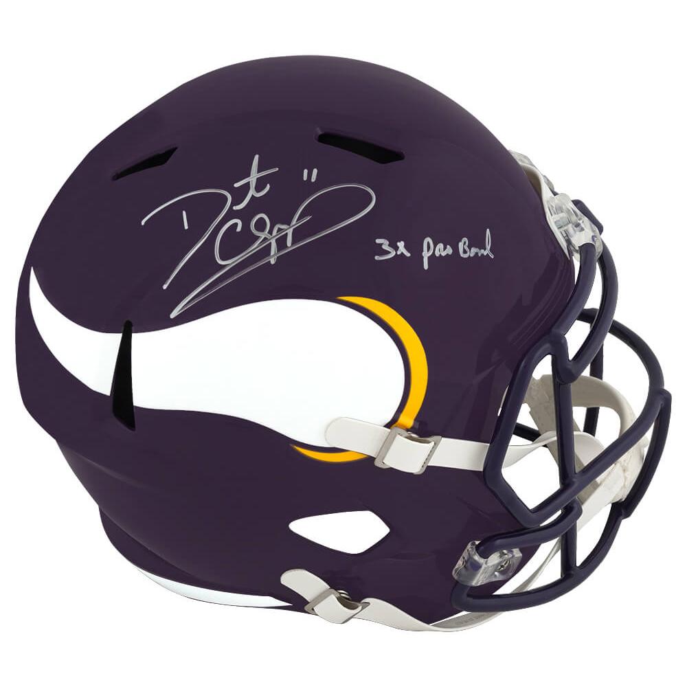 Schwartz Sports Daunte Culpepper Signed Minnesota Vikings Throwback Riddell Full Size Speed Replica Helmet w/3x Pro BowlCULREP308