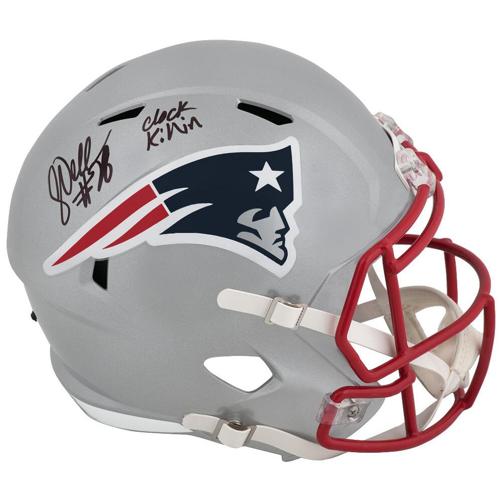 Schwartz Sports Corey Dillon Signed New England Patriots Riddell Full Size Speed Replica Helmet w/Clock KillinDILREP314