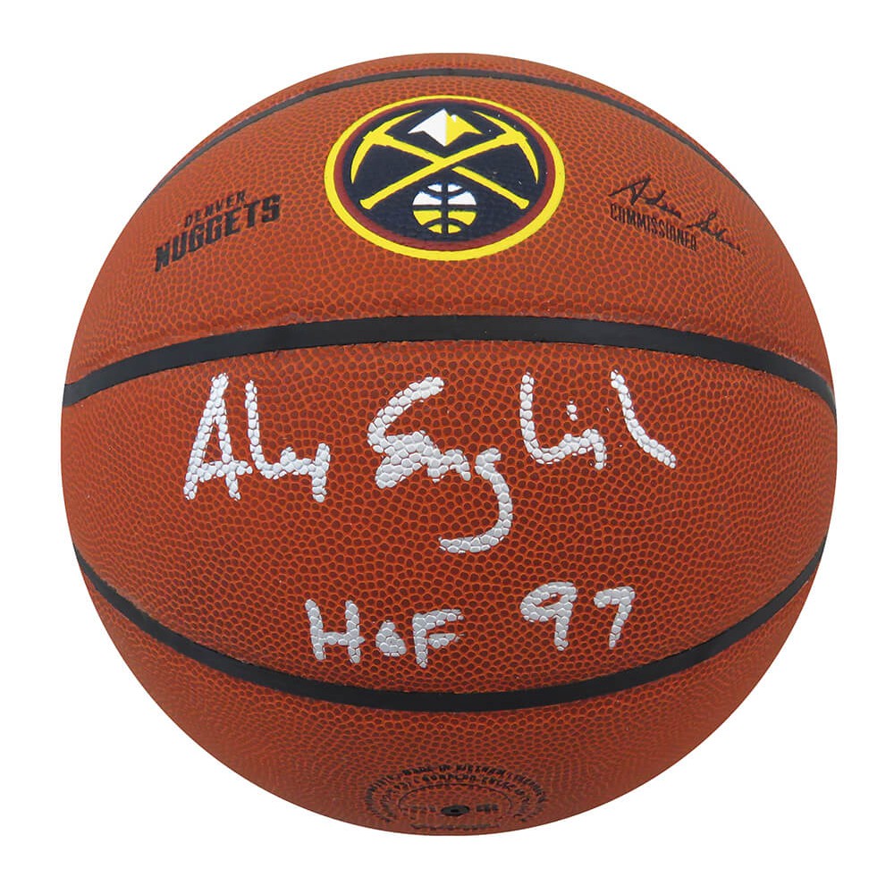 Buy Alex English Signed Wilson Denver Nuggets Logo NBA Basketball w/HOF ...