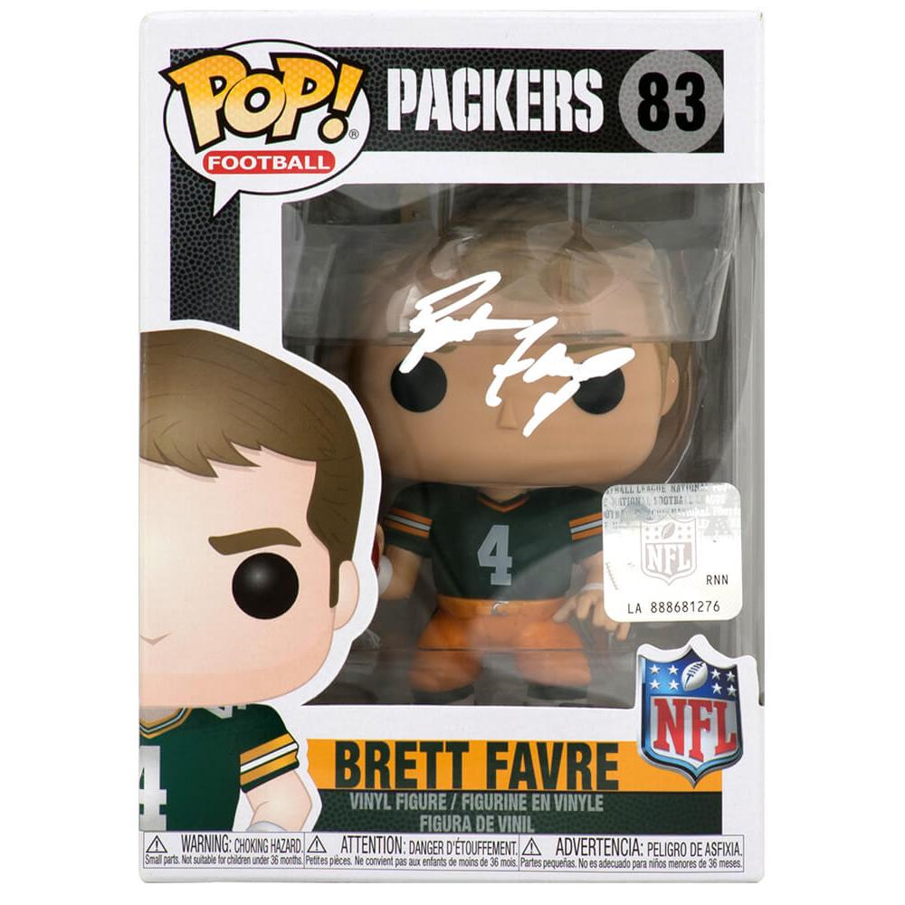Schwartz Sports Brett Favre Signed Green Bay Packers NFL Legends Funko Pop Doll #83 - (Favre Holo)FAVFUN300