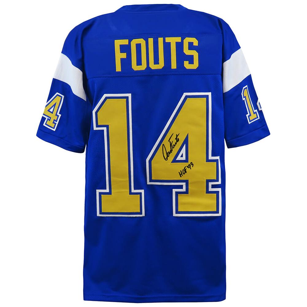 Schwartz Sports Dan Fouts Signed Navy Throwback Custom Football Jersey w/HOF'93FOUJRY307