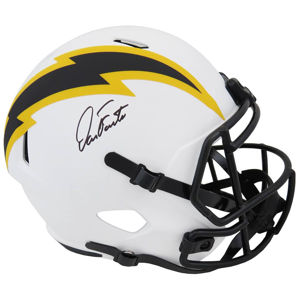 Schwartz Sports Dan Fouts Signed Chargers Lunar Eclipse White Matte Riddell Full Size Speed Replica HelmetFOUREP310