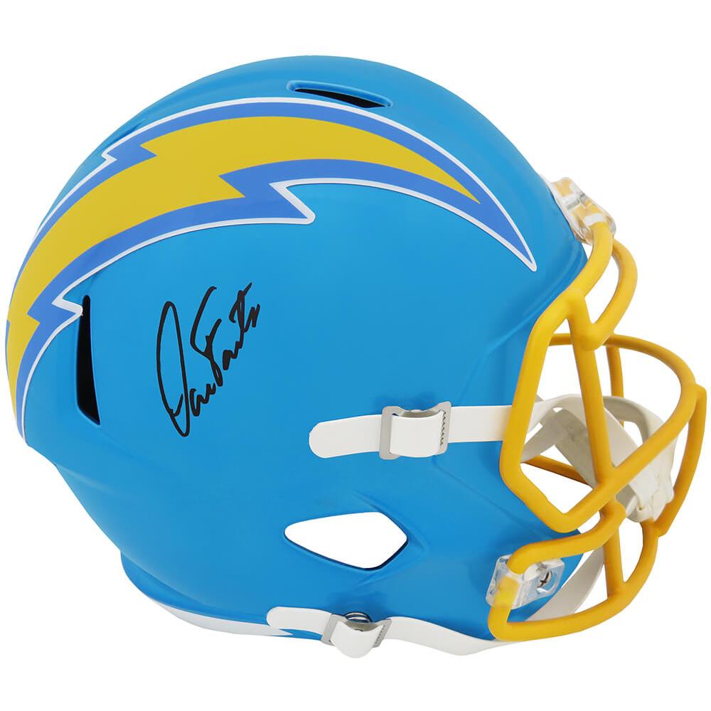Schwartz Sports Dan Fouts Signed Chargers FLASH Riddell Full Size Speed Replica Helmet (In Black)FOUREP315