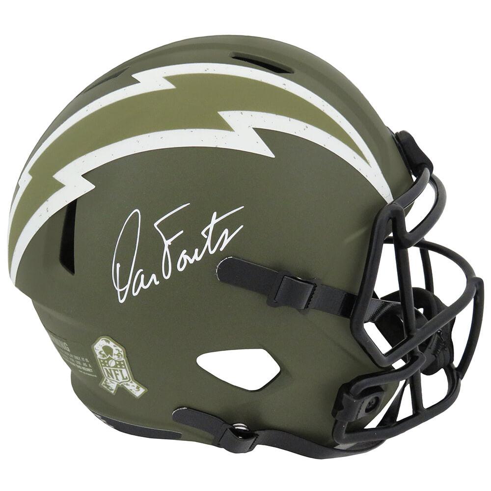 Schwartz Sports Dan Fouts Signed Chargers Salute to Service Riddell Full Size Speed Replica HelmetFOUREP317