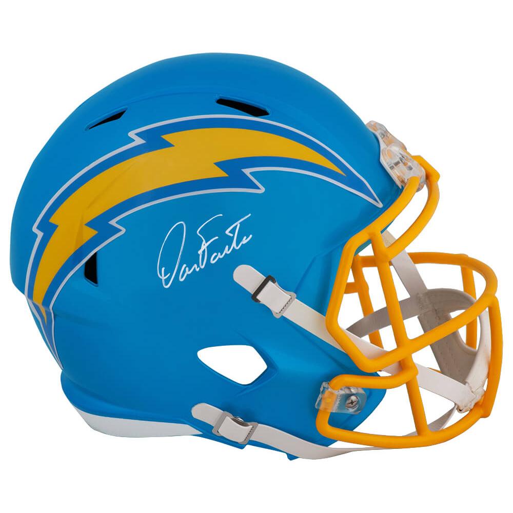 Schwartz Sports Dan Fouts Signed Chargers FLASH Riddell Full Size Speed Replica Helmet (In White)FOUREP319