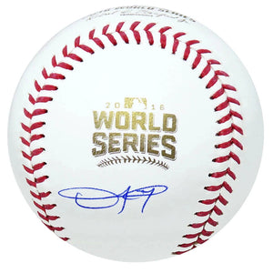 Schwartz Sports Dexter Fowler Signed Rawlings Official 2016 World Series MLB Baseball FOWBSB101