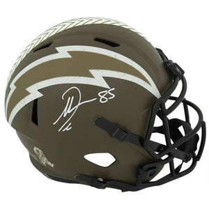 Schwartz Sports Antonio Gates Signed Chargers Salute to Service Riddell Full Size Speed Replica HelmetGATREP304