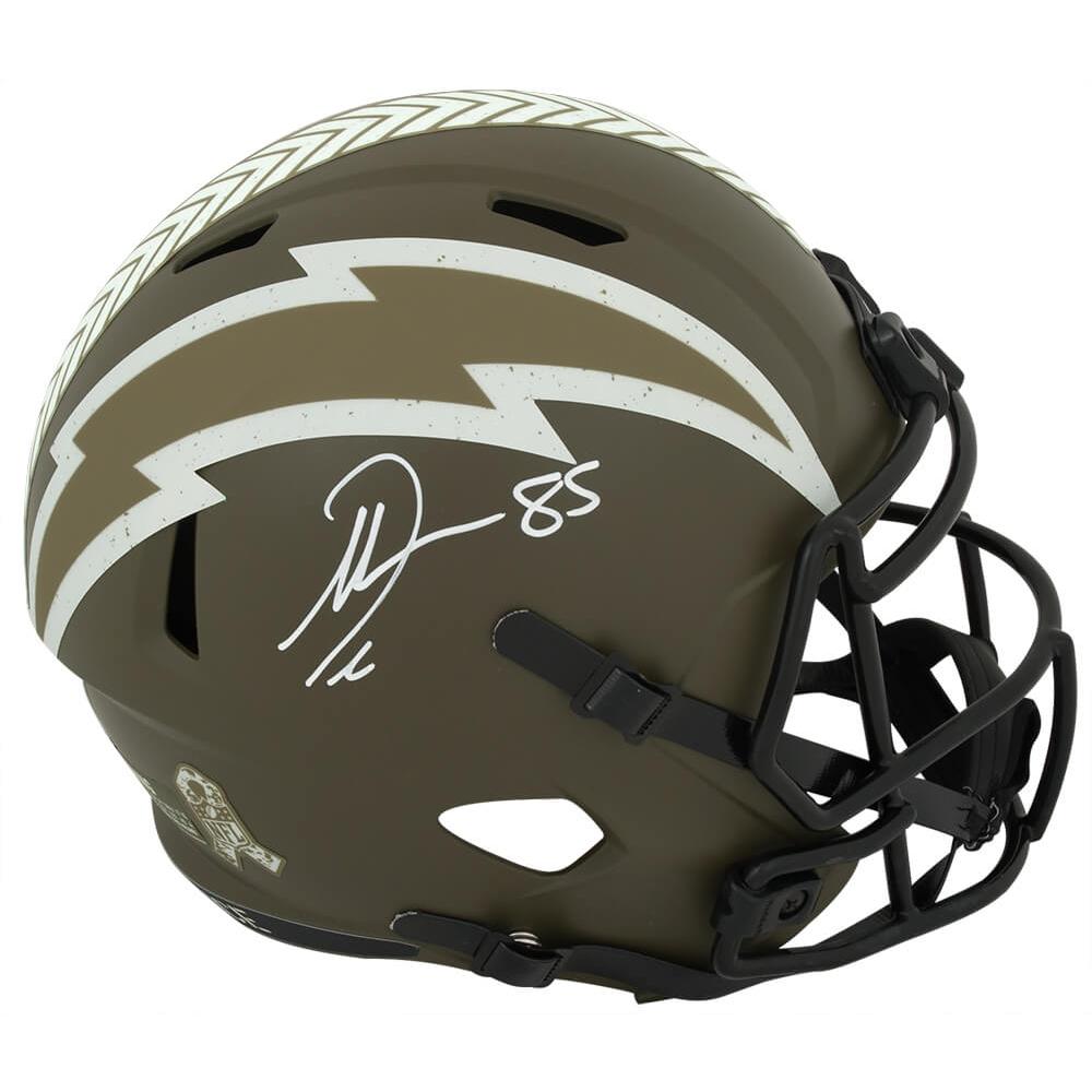 Schwartz Sports Antonio Gates Signed Chargers Salute to Service Riddell Full Size Speed Replica HelmetGATREP304