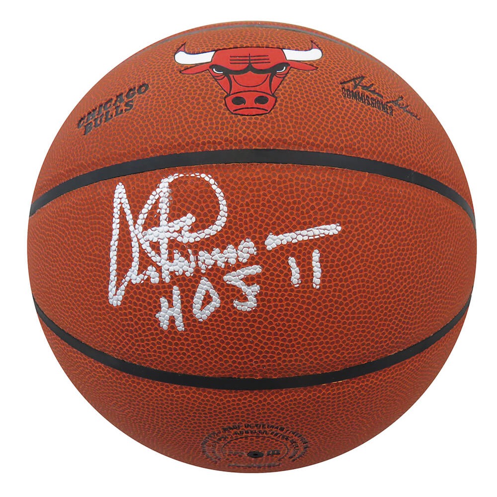 Schwartz Sports Artis Gilmore Signed Wilson Chicago Bulls Logo NBA Basketball w/HOF'11 GILBSK209