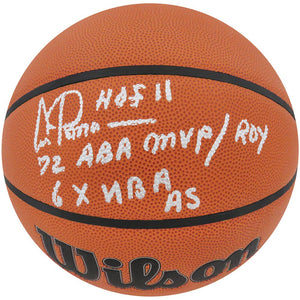 Schwartz Sports Artis Gilmore Signed Wilson Indoor/Outdoor NBA Basketball w/72 ABA MVP-ROY, 6x NBA AS, HOF'11 GILBSK212