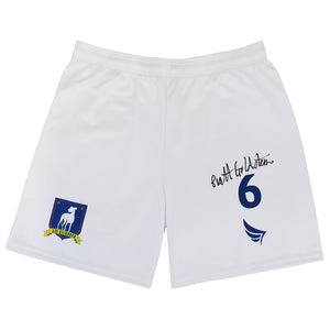 Schwartz Sports Brett Goldstein Signed Ted Lasso AFC Richmond Roy Kent #6 White Soccer Training ShortsGOLOTH503