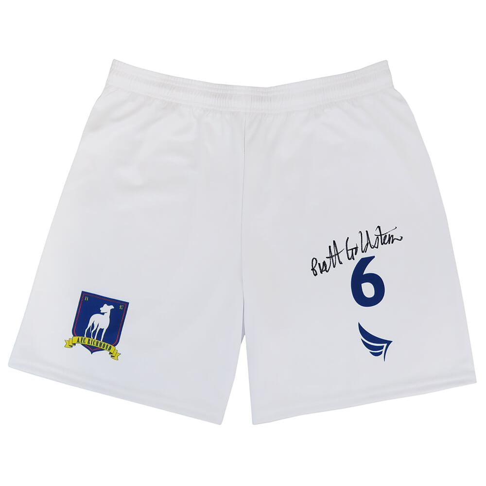 Schwartz Sports Brett Goldstein Signed Ted Lasso AFC Richmond Roy Kent #6 White Soccer Training ShortsGOLOTH503