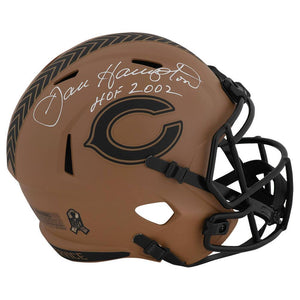 Schwartz Sports Dan Hampton Signed Chicago Bears SALUTE 2023 Riddell Full Size Speed Replica Helmet w/HOF 2002HAMREP319
