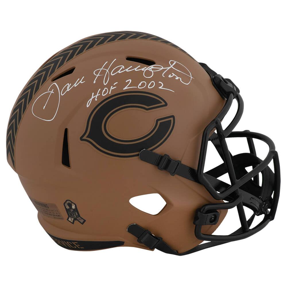 Schwartz Sports Dan Hampton Signed Chicago Bears SALUTE 2023 Riddell Full Size Speed Replica Helmet w/HOF 2002HAMREP319