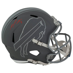 Schwartz Sports Damar Hamlin Signed Buffalo Bills SLATE Riddell Full Size Speed Replica HelmetHAMREP352