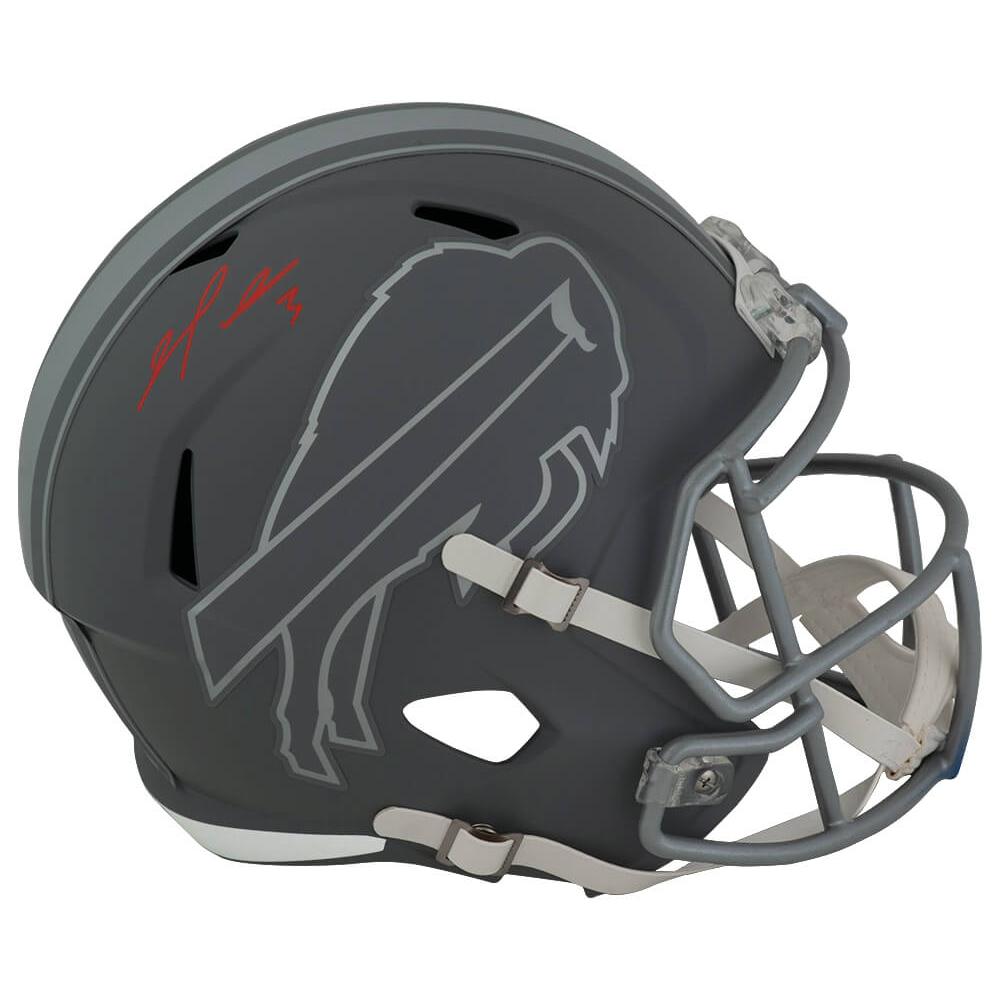 Schwartz Sports Damar Hamlin Signed Buffalo Bills SLATE Riddell Full Size Speed Replica HelmetHAMREP352