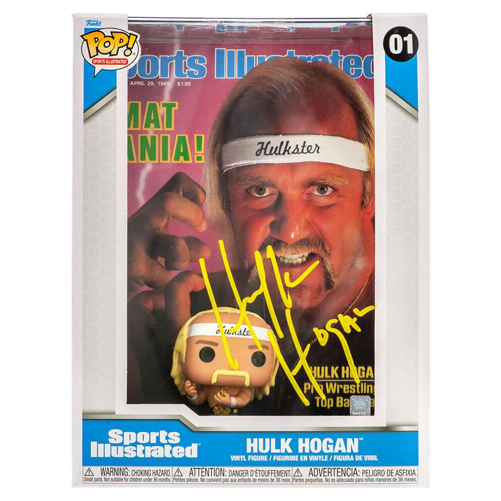 Schwartz Sports Hulk Hogan Signed Sports Illustrated April 29, 1985 Magazine Cover Funko Pop Doll #01HOGFUN503