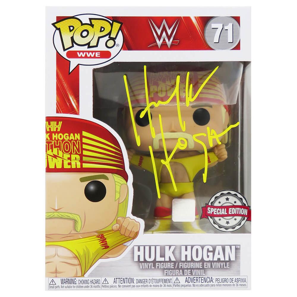 Schwartz Sports Hulk Hogan Signed WWE Wrestling Funko Pop Doll #71HOGOTH502