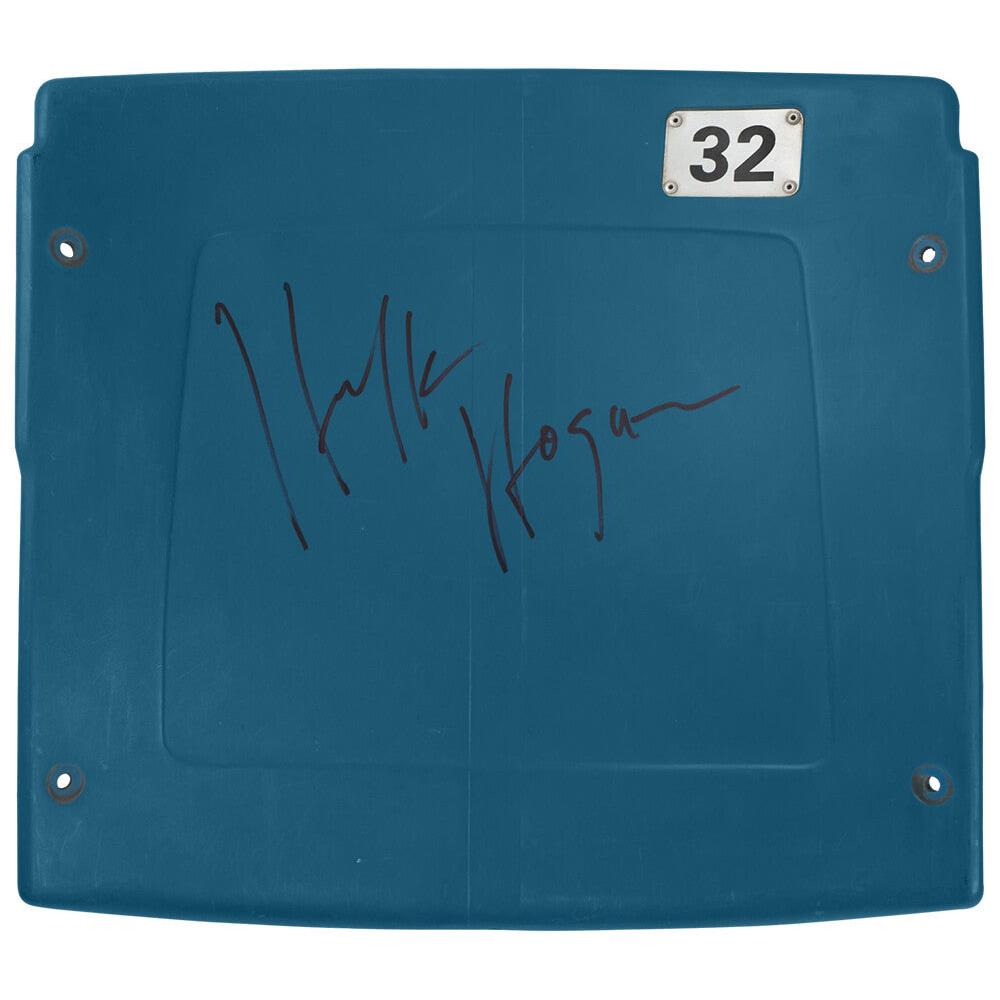 Schwartz Sports Hulk Hogan Signed Detroit Silverdome (Stadium Of Wrestle Mania III) Blue Stadium SeatbackHOGSTB507