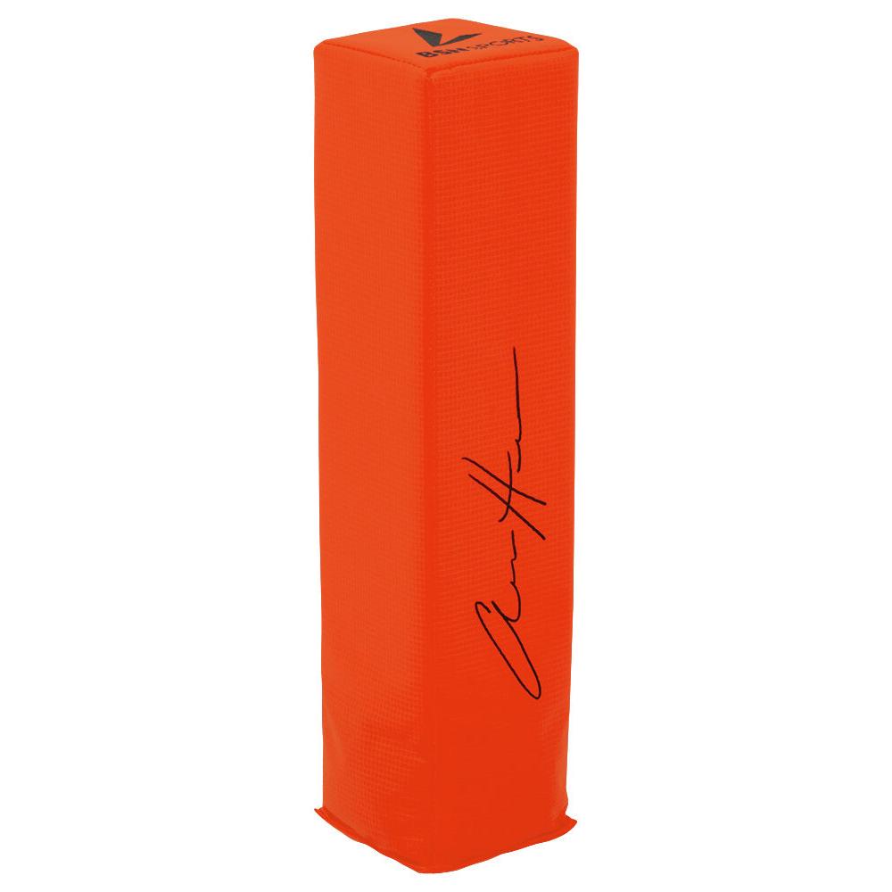 Schwartz Sports Aidan Hutchinson Signed BSN Orange Endzone Football PylonHUTPYL300