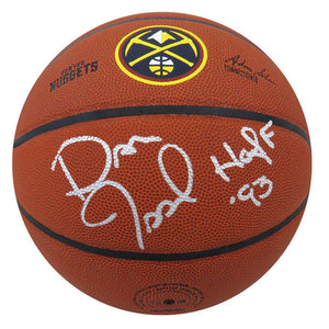 Schwartz Sports Dan Issel Signed Wilson Denver Nuggets Logo NBA Basketball w/HOF'93 ISSBSK203