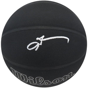 Schwartz Sports Allen Iverson Signed Wilson I/O Black 75th Anniversary Logo NBA BasketballIVEBSK205